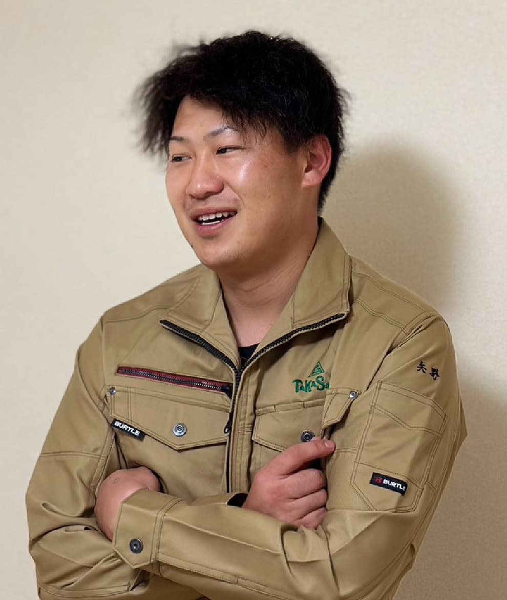 現職長 2012年新卒入社 矢野 利和(29歳)